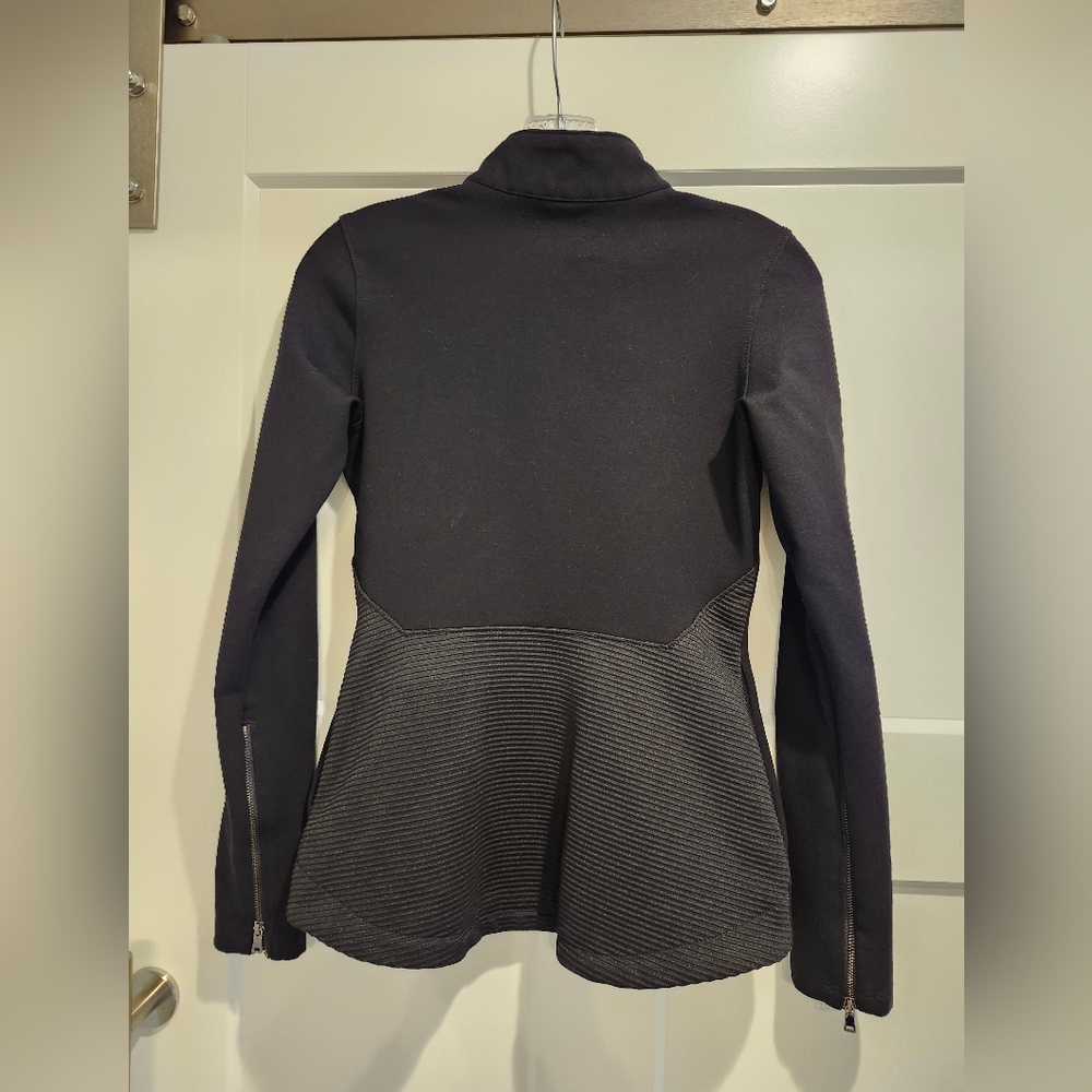The Base Classic Jet Black Women's Athletic Jacket Size XS - Picture 3 of 4